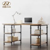 书桌书架组合台式电脑桌写字桌书柜办公书桌子实木书桌书柜组合
