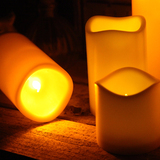 欧式创意小夜灯卧室桌面LED灯蜡烛摆件假蜡烛摆饰家里家具配饰