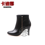 哈森/ kadina卡迪娜专柜正品2015冬细高跟女鞋短靴冬靴 KA51509