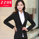 ZZIR职业装套装OL面试工作服女士修身正装西装2015秋冬装外套
