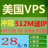 月付美国VPS云服务器 独立IP 免备案VPS 固态硬盘 美国VPS服务器