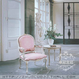公主休闲椅 单人粉色沙发椅 扶手单人沙发 布艺 欧式 新古典