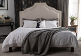 新款现代简约风格床上用品新古典多件套样板房软装床品白色灰色