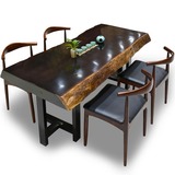 黑檀大板茶桌现货原木实木红木家具画案办公会议餐桌黑檀木大板桌