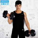 水晶运动包胶哑铃男士健身减肥器材家用运动杠铃练臂肌20kg公斤