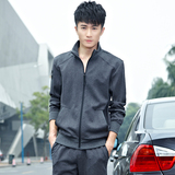 春秋男士休闲运动套装 立领户外运动服长袖卫衣运动装两件套韩版