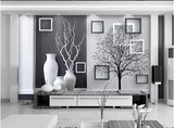 热销大型壁画客厅电视背景墙纸卧室沙发墙纸个性简约现代黑白艺术