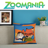 疯狂动物城Zootopia兔朱迪狐尼克自拍情侣抱枕正版周边靠垫礼物