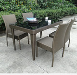 户外桌椅家具藤椅子茶几三五件套阳台花园庭院休闲铁艺桌椅组合