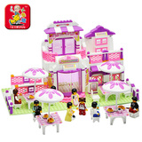 小鲁班拼装积木 女孩玩具 房子城堡兼容乐高 儿童益智玩具3-6周岁