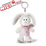 NICI专柜正品 Winter 2015冬季系列雪兔毛绒玩具钥匙扣挂件 38941