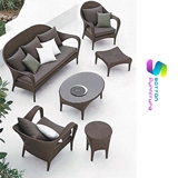 户外家具庭院花园沙发组合简约时尚藤编桌椅藤椅茶几阳台沙发促销