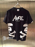 现货 7折 香港代购 AAPE 泼墨喷漆交叉骨头猿人 短袖 T恤 2485