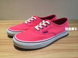VANS AUTHENTIC 粉色 荧光粉 桃红色 低帮滑板鞋女鞋休闲鞋AUT