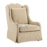 北鹿定制美克法式美式新古典单人沙发卧室家具客厅沙发椅子CA215