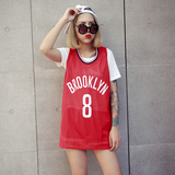 篮球服女 2016夏装新款宽松街头BF风篮球背心 中长款运动无袖T恤