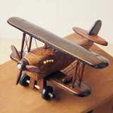 包邮 创意手工木质飞机模型 复古家居装饰摆件 新房饰品 工艺礼品