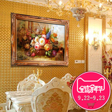 手绘油画欧式古典花卉油画别墅客厅餐厅玄关电箱有框油画GDH1107