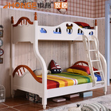 中格家具实木双层床儿童床白蜡木床创意时尚住宅家具床美式双层床
