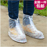 高筒防滑雨鞋套 高帮加厚耐磨底雨靴 雨天防水鞋套男女款防雨鞋套