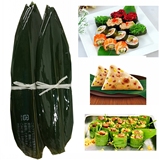 小竹叶寿司原材料新鲜竹叶摆盘批发100片日本寿司材料理食材