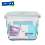 Glasslock韩国进口正品钢化玻璃保鲜盒大容量手提密封储物3700ml