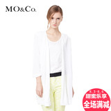 MOCo正品代购春季女无扣开襟中长款纯色欧美九分袖外套M141COT55
