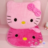 HelloKitty凯蒂猫儿童坐垫办公室椅垫粉色毛绒卡通KT防滑小号坐垫