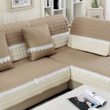 四季棉麻纯色沙发垫子简约现代欧式布艺加厚防滑真皮沙发巾套定做