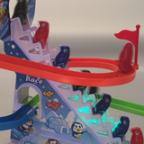涵仔升级款电动小企鹅爬楼梯儿童音乐滑梯轨道玩具宝宝亲子游戏