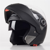 威普/WEIPU摩托车头盔男女双镜片揭面盔冬季全盔半盔四季 赛车盔