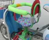 u自行车电动车安全后置座椅儿童加厚加长座椅双胞胎座椅双人座垫