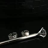韩国正品原版S925纯银镂空链条戒指天然珍珠链条朋克开口戒包邮
