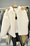 韩国东大门正品代购2015年冬季新品女装时尚简约净版拉链短款外套