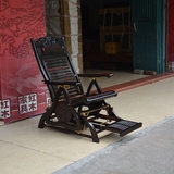 老挝大红酸枝黑料摇椅加宽加大二件套 交趾黄檀躺椅休闲椅阳台椅