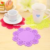 Table Cup Mats Pad Retro Lace Flower Doilies Silicone Coaste