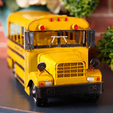 美式复古桌面摆设软装饰品创意校车巴士车模型做旧奶茶店摆台摆件