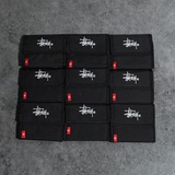 Stussy 经典标志logo黑色短款刺绣钱包 零钱包 卡包 supreme