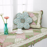 高档全棉布艺防滑沙发垫田园绿色四季坐垫简约现代欧式沙发巾套罩