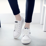 2016女夏季新款欧洲站单鞋系带平底厚底休闲运动松糕板鞋小白鞋子