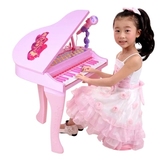正品贝芬乐小女孩三角带麦克风天籁之音迷你钢琴电子琴玩具礼物