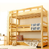 床子母床拆分带拖床下床午休床 幼儿园床 高低实木三层床双层床上