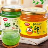 [送木勺]福事多蜂蜜柚子茶500g+芦荟500g 韩式水果茶冲饮品