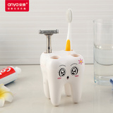 安雅创意卡通牙齿牙刷座 浴室卫生间个性放置式放牙刷座牙具架