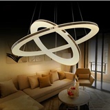 led客厅吊灯  现代简约圆环形餐厅卧室灯 时尚亚克力艺术灯具