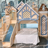 卡蒂极美家具定制欧式美式特色创意实木儿童床城堡床上下床高低床