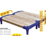 儿童床 幼儿园统铺床 塑料木板床  塑料实木床 幼儿园高档午休床