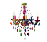 法国 GAIA  艺术家设计师彩色吊灯 欧式布艺水晶灯撞色风格糖果色