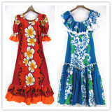古着三宝 外贸原单vintage美国夏威夷制森系复古文艺连衣裙L4308