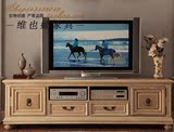 厂家直销 美式乡村复古做旧电视柜 欧式橡木电视柜做旧 实木地柜
